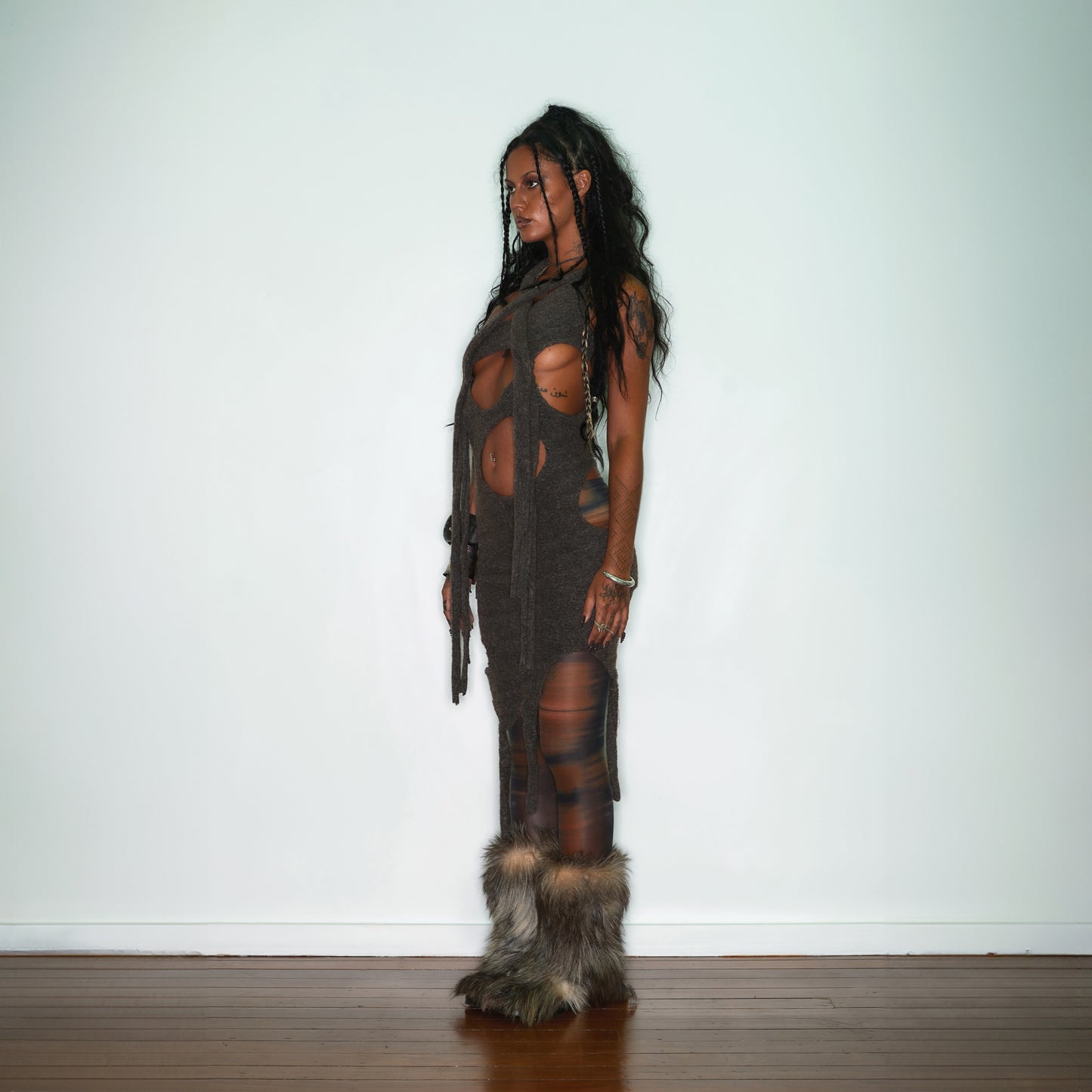 one-strap melting dress