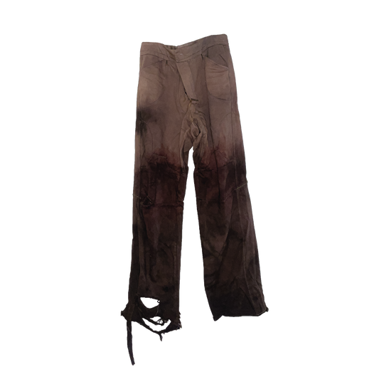 panelled dark wash pants